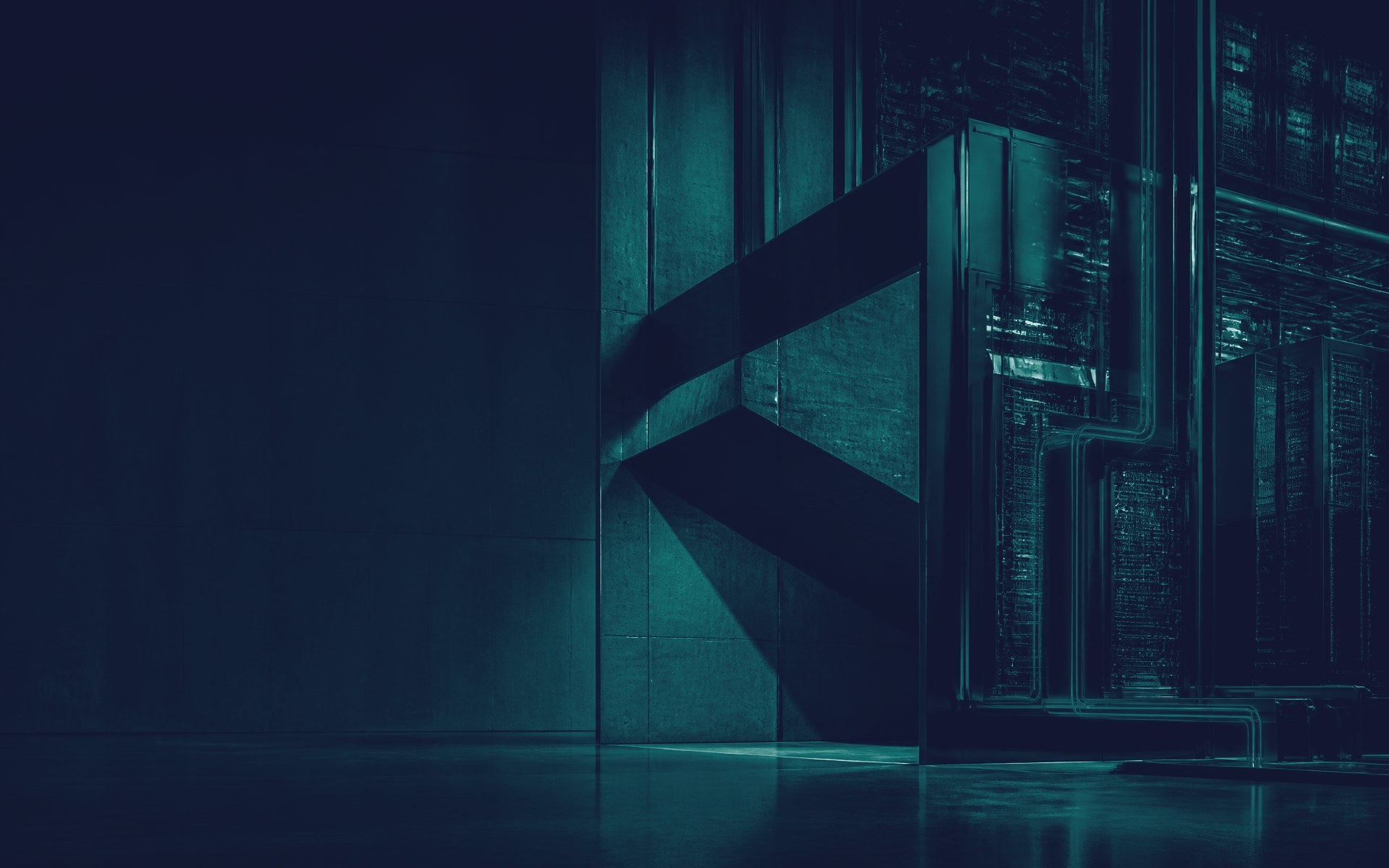 Precision steel architecture with illuminated enterprise data infrastructure